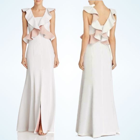 NWT C/MEO Collective Elation Ruffle-Bodice Long Gown - Picture 1 of 10